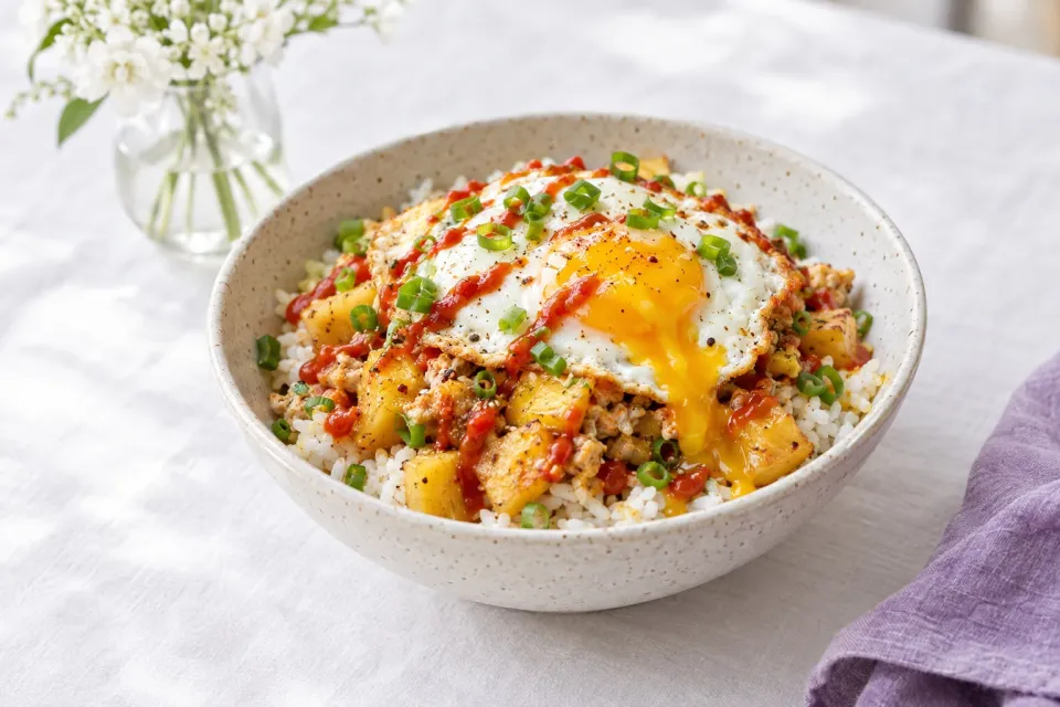 Pineapple Sriracha Breakfast Bowls
