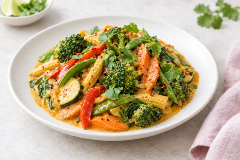 Spicy Coconut Vegetable Stir Fry