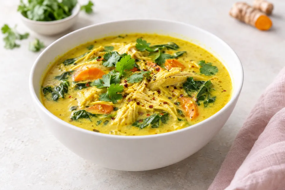 Coconut Turmeric Chicken Soup