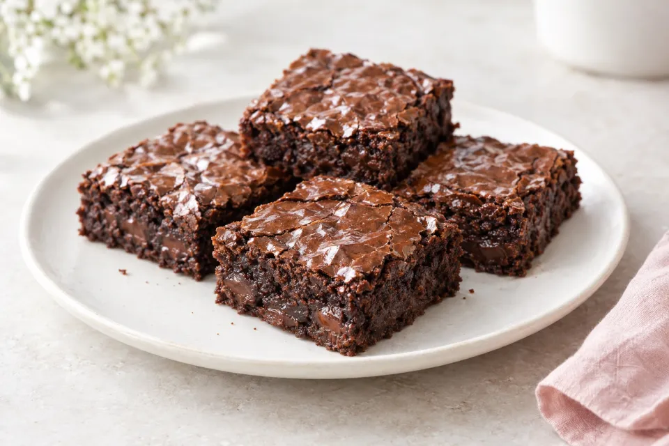 Glossy Fudge Brownies