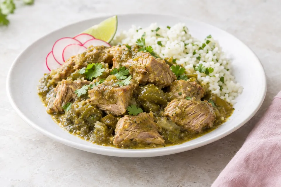 Easy Pressure Cooker Pork Chile Verde