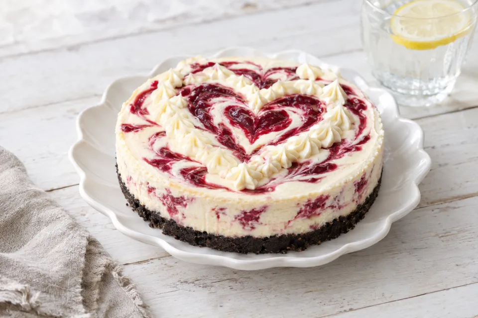 White Chocolate Raspberry Cheesecake