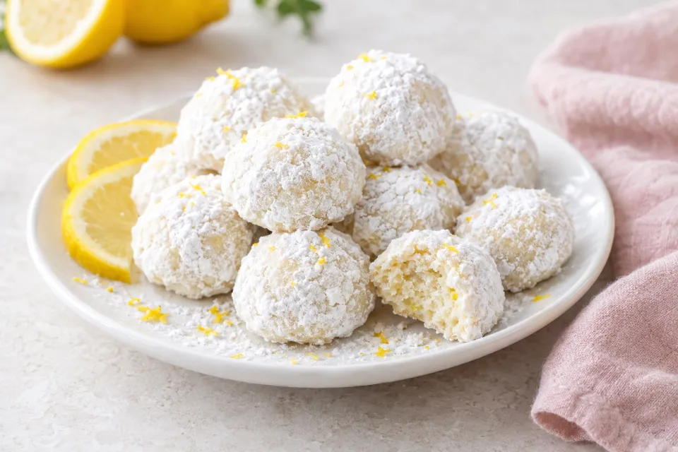 Lemon Snowball Cookies