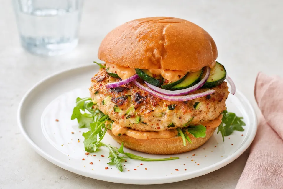 Spicy Turkey and Zucchini Burger