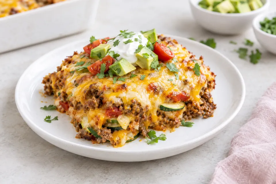 Cheesy Low-Carb Taco Casserole
