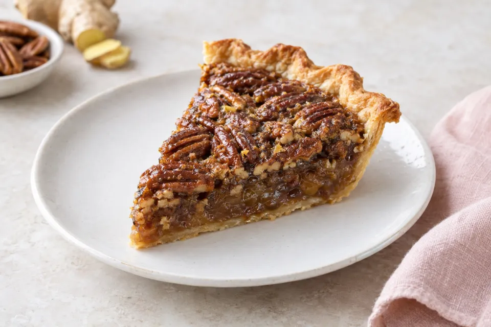 Pecan Pie with Bourbon and Ginger