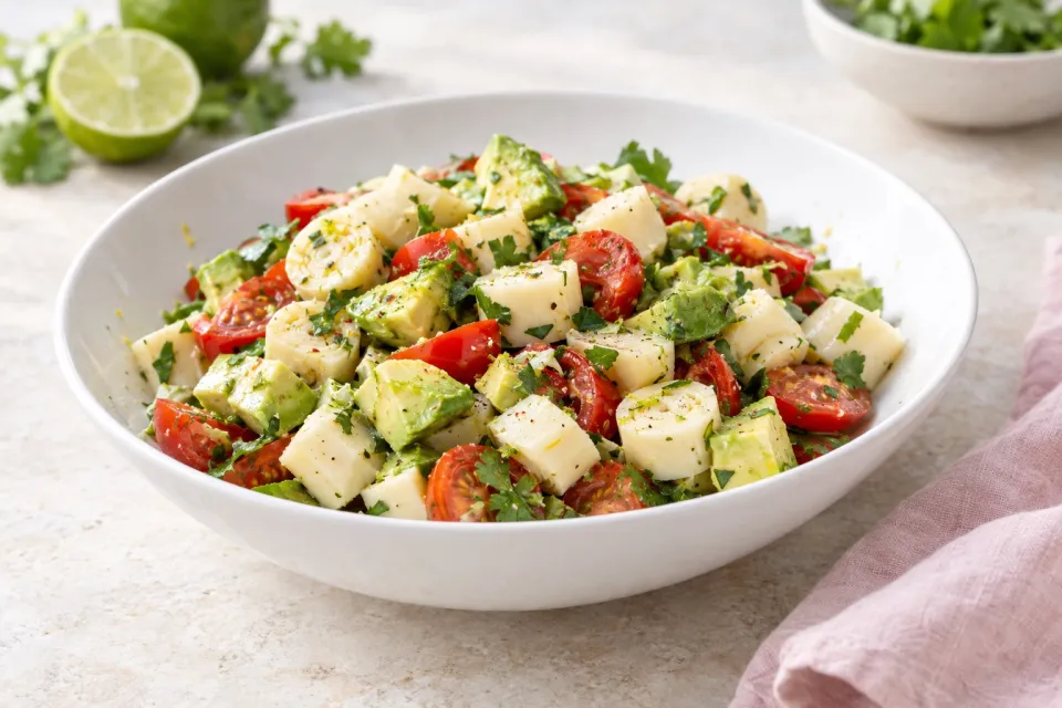 Heart of Palm Salad with Tomato, Avocado, and Lime