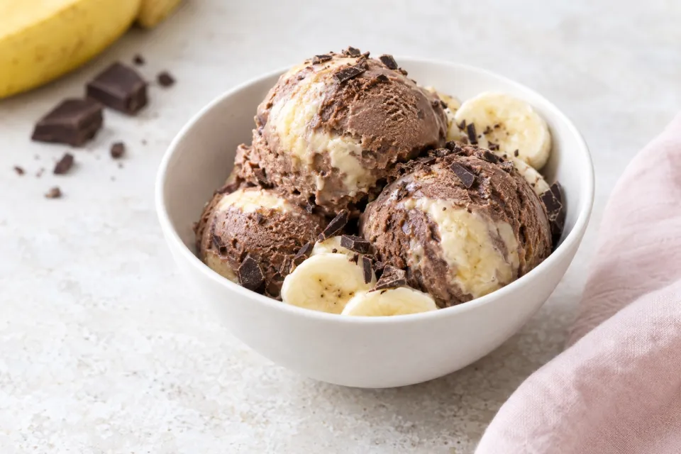 Chocolate and Banana Ice Cream
