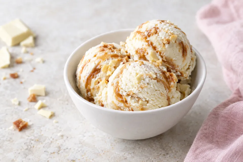 Caramelized White Chocolate Ice Cream