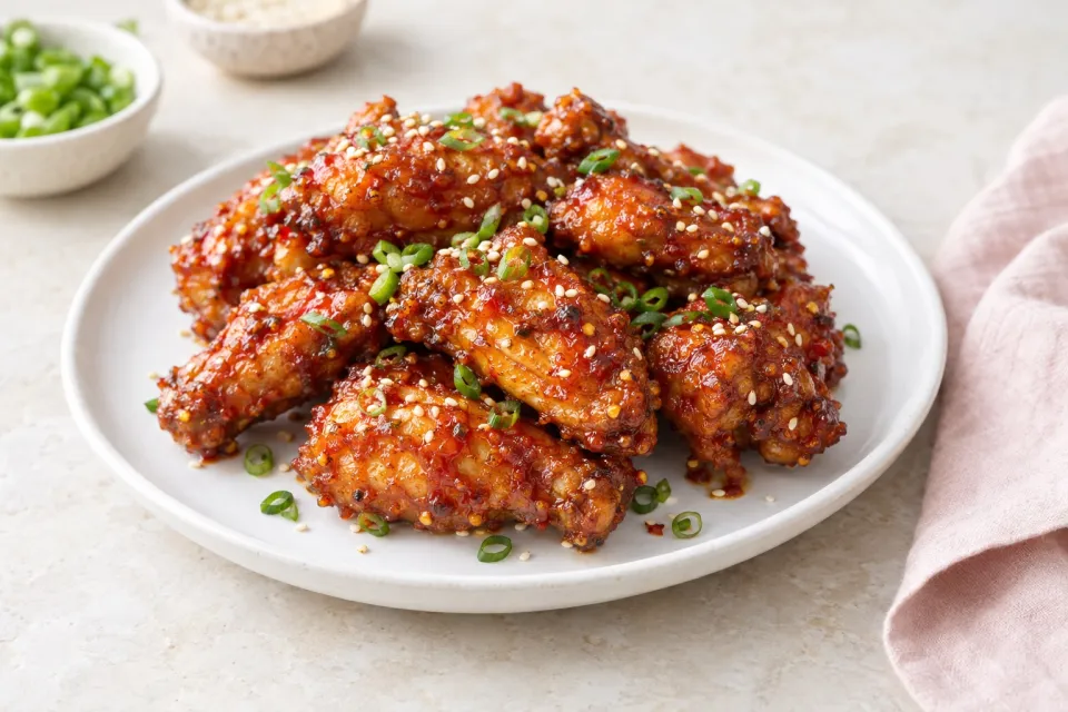 Korean Sweet and Spicy Chicken Wings