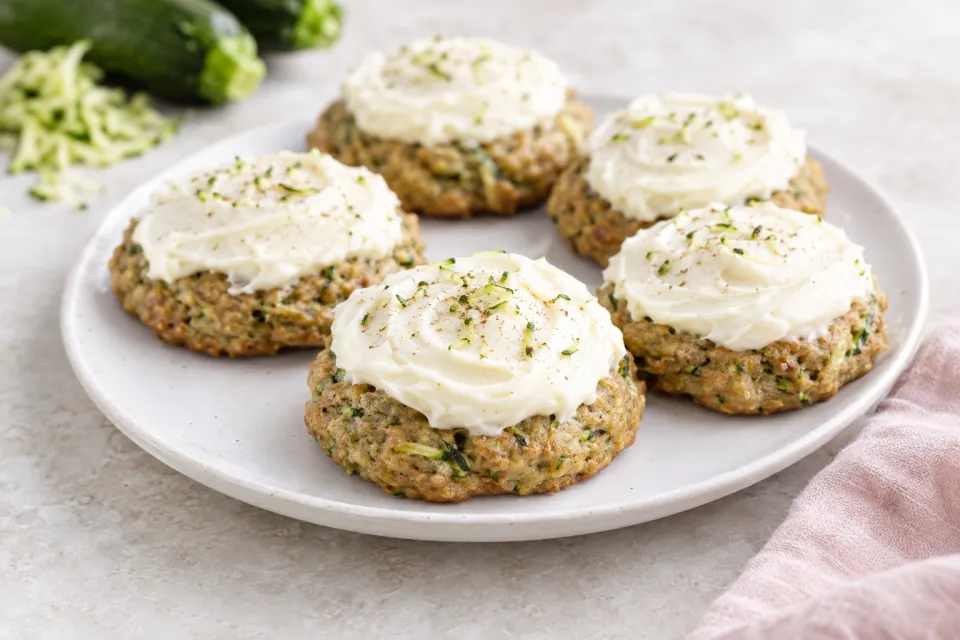 Zucchini Cookies with Cream Cheese Frosting