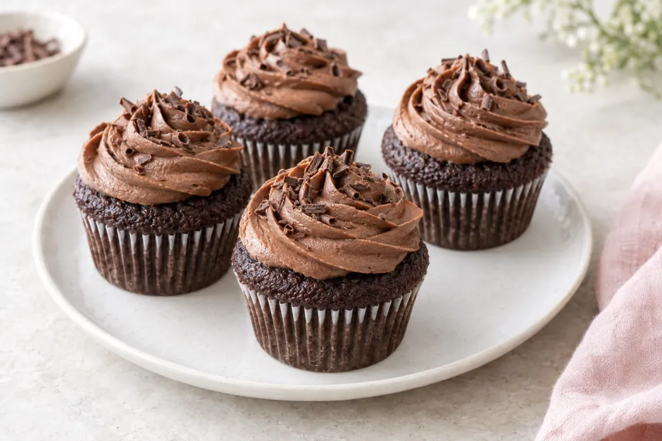Chocolate Cupcakes with Chocolate Cream Cheese Frosting
