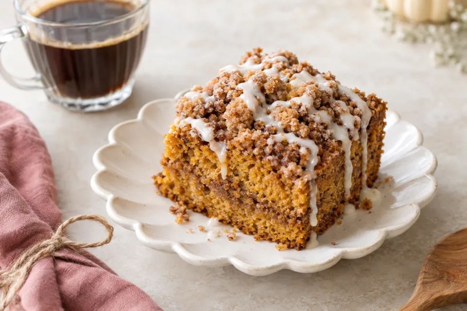 Cinnamon Streusel Pumpkin Coffee Cake