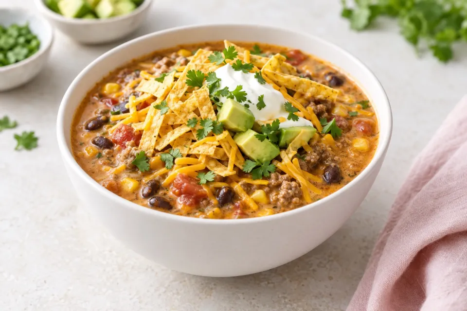 Slow Cooker Nacho Soup