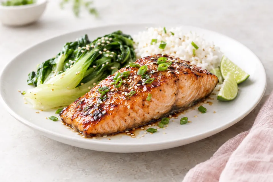 Broiled Maple-Soy Glazed Salmon