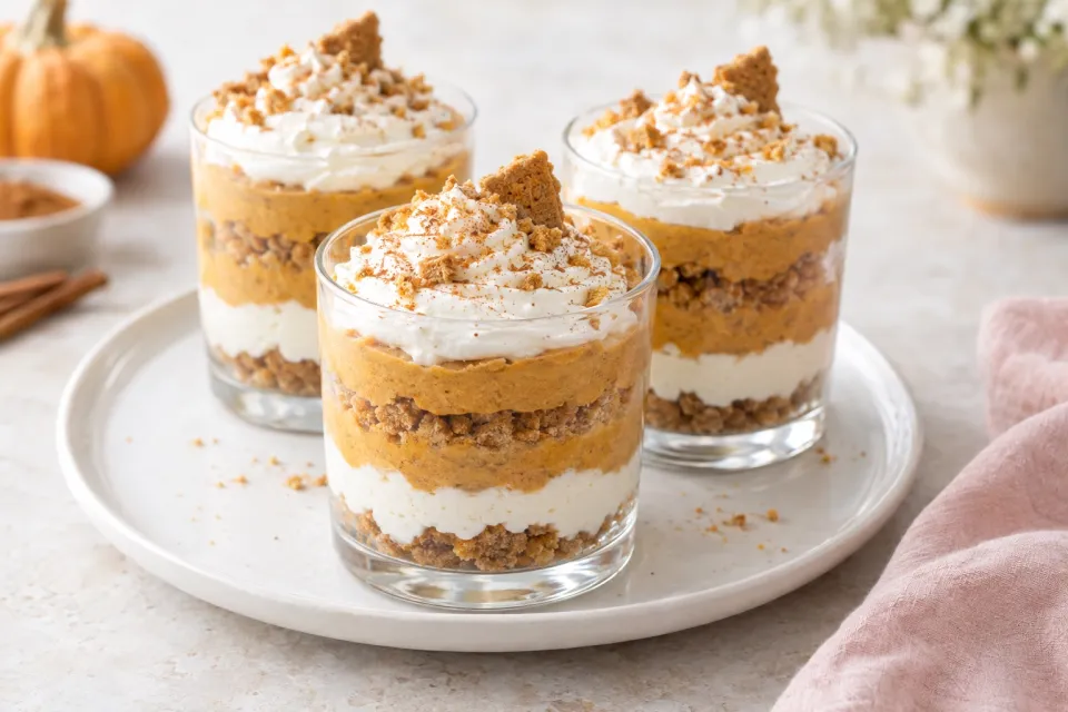 Pumpkin Cheesecake Trifles