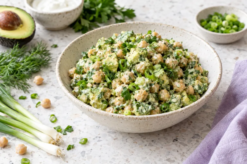 Scallion Herb Chickpea Salad