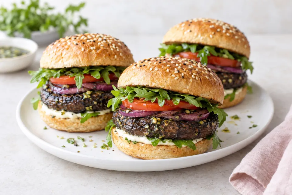 Marinated Portobello Mushroom Burgers