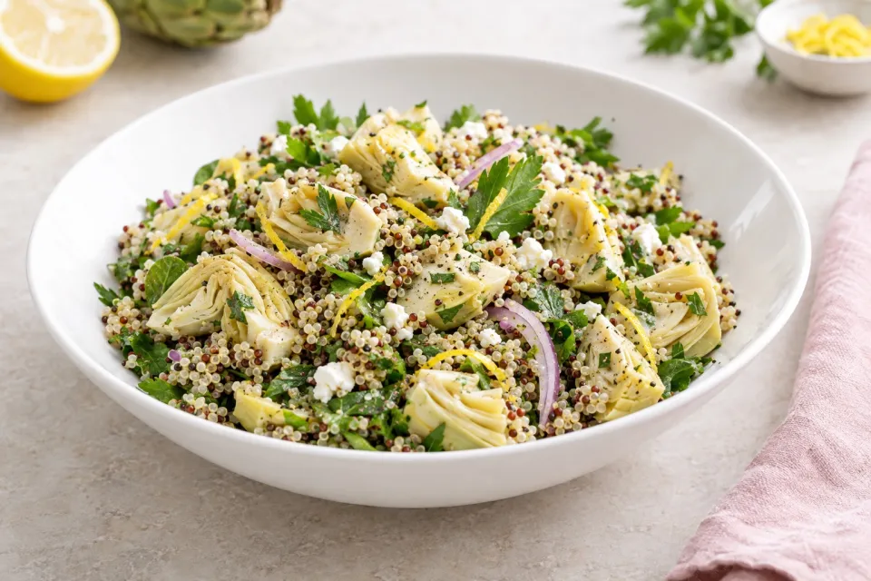 Lemony Artichoke and Quinoa Salad