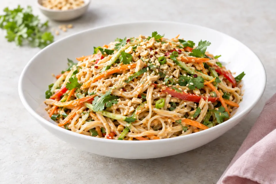 Cold Peanut Noodle Salad