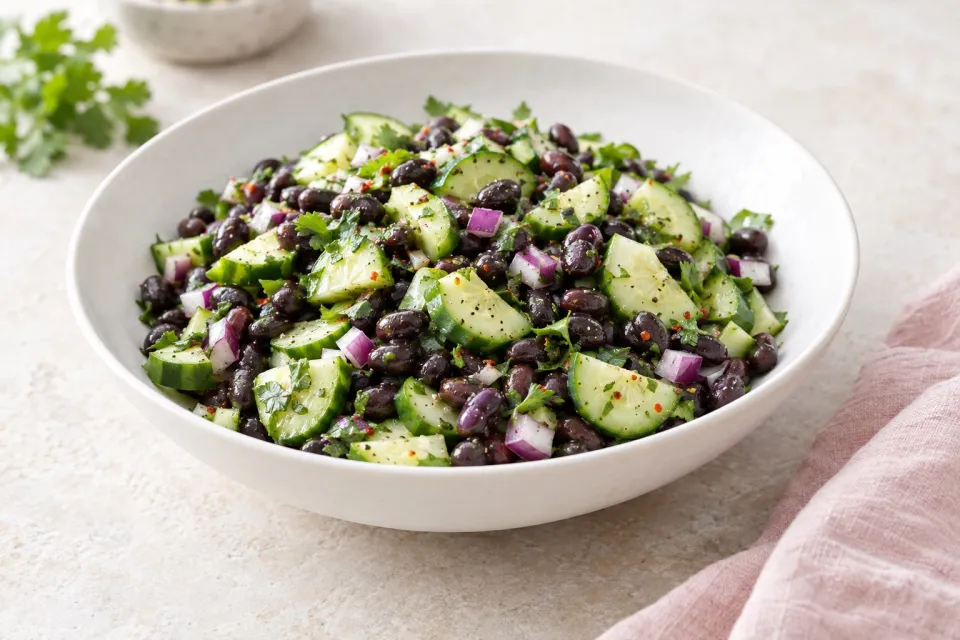 Cucumber and Black Bean Salad