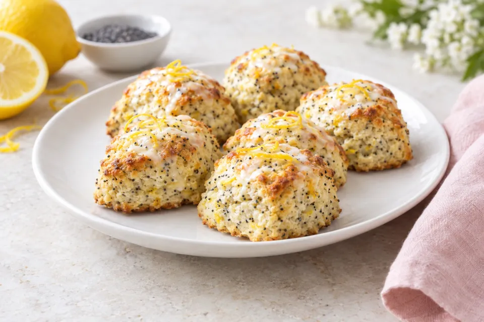 Lemon Poppy Seed Two-Bite Scones