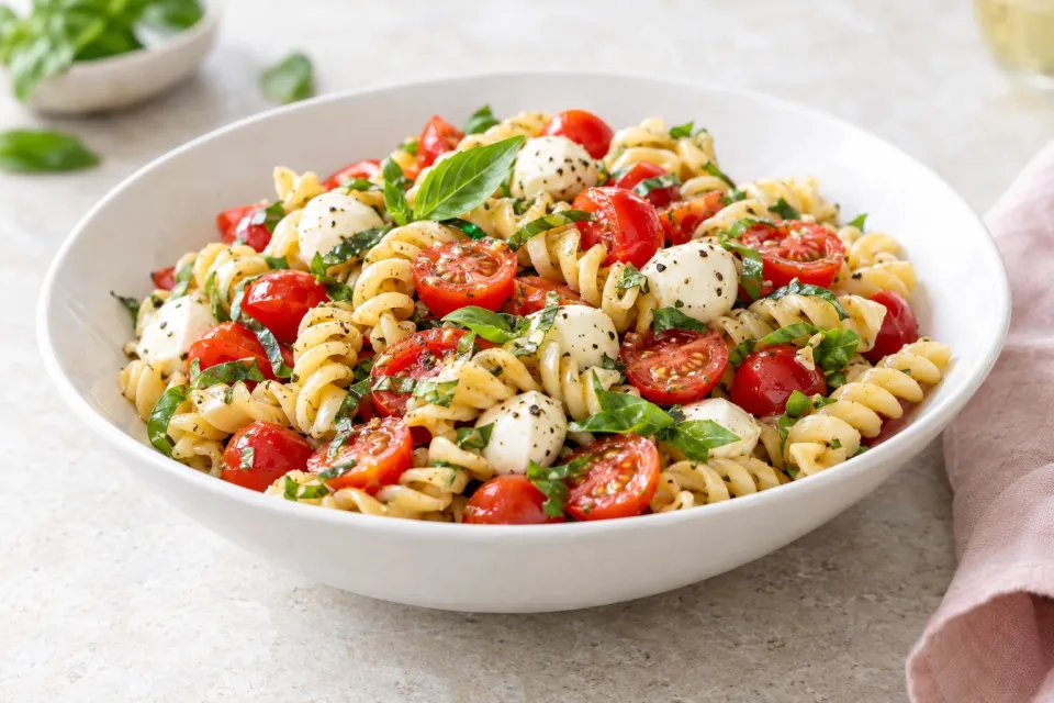 Tomato Mozzarella Pasta Salad