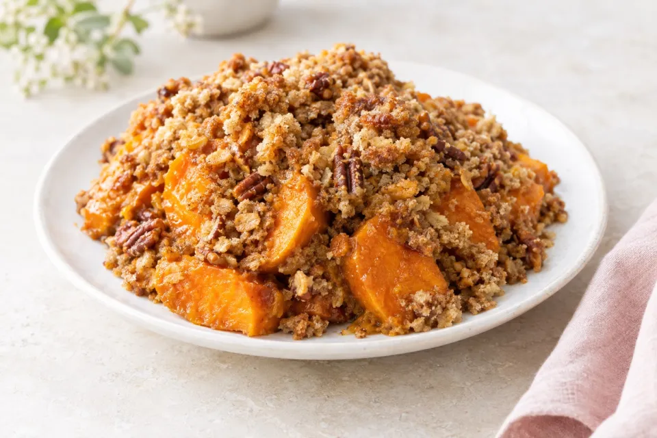 Streuseled Sweet Potatoes