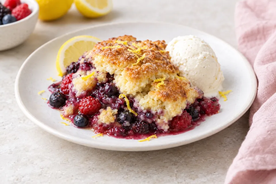 Lemon Berry Cobbler