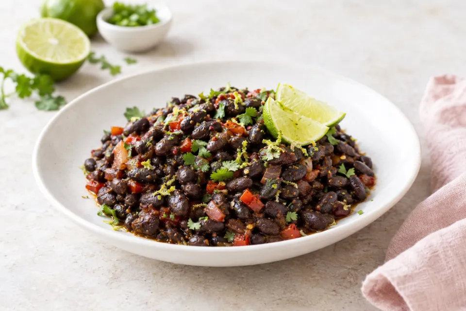 Spicy, Citrusy Black Beans