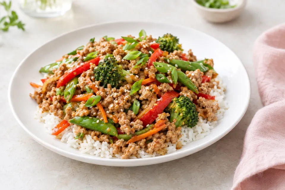 Ground Turkey Stir Fry