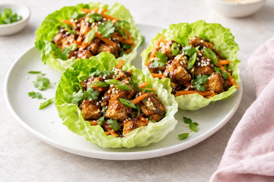 Hoisin Tofu Lettuce Cups