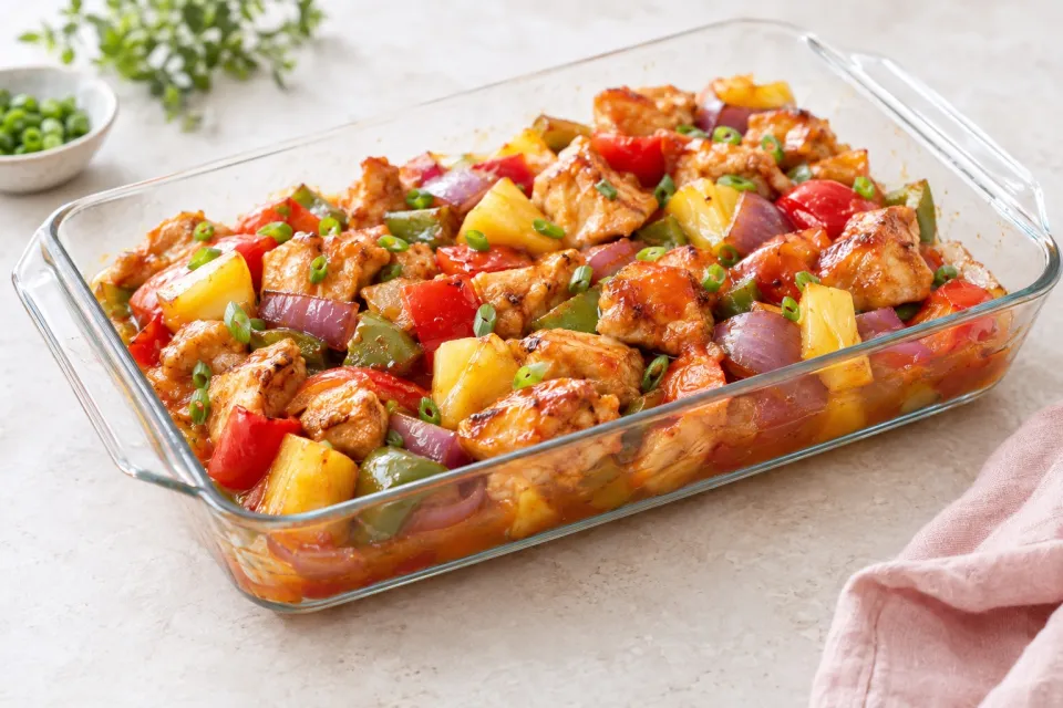 Sheet Pan Sweet and Sour Chicken
