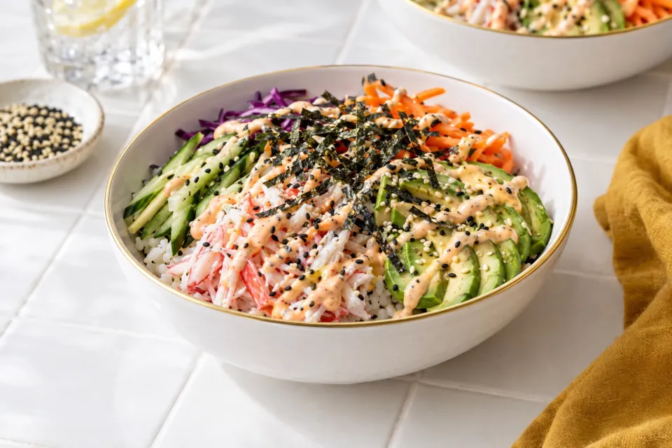 Sushi Bowls with Sriracha Mayo
