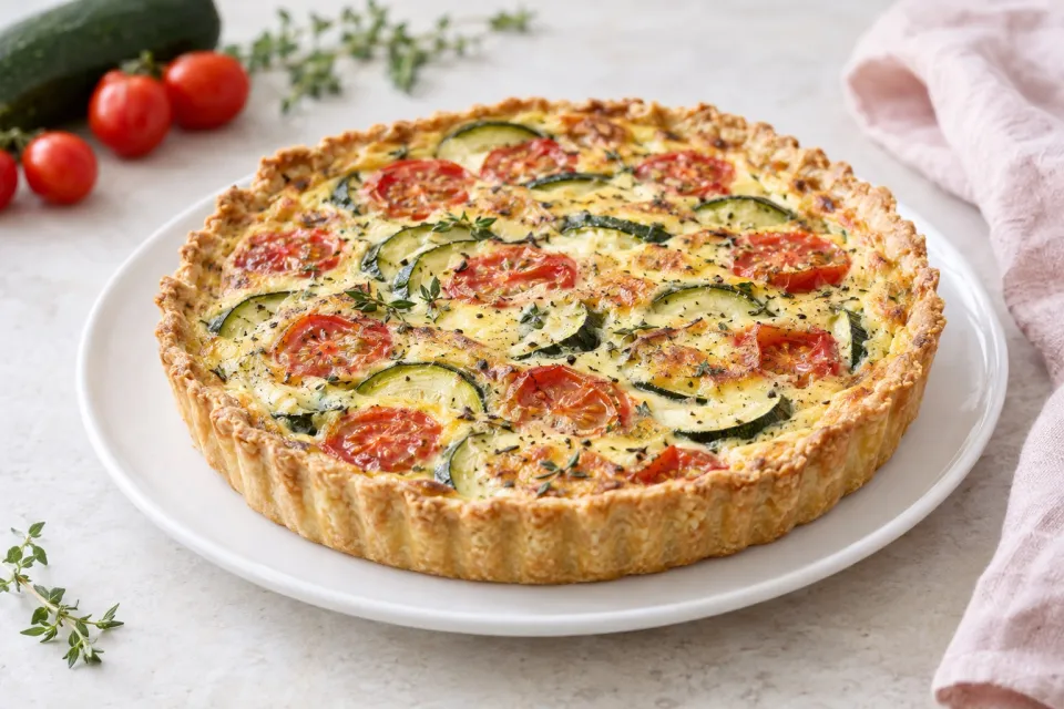 Zucchini Tomato Quiche