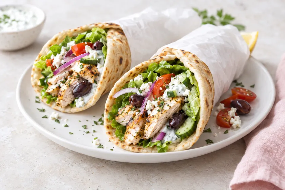 Greek Chicken Wraps
