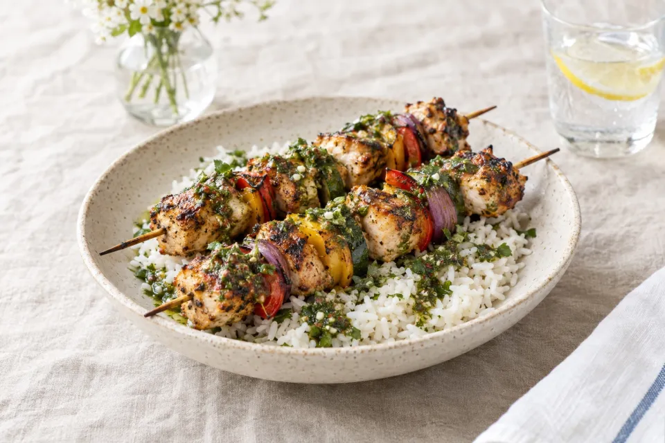 Chimichurri Chicken Kebabs