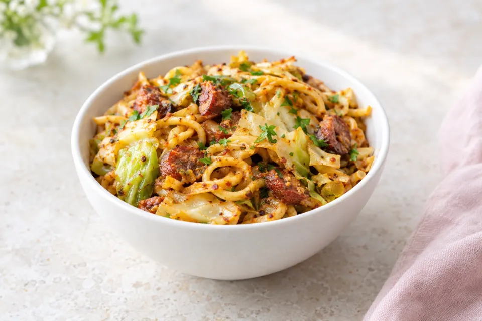 Cajun Cabbage and Noodles