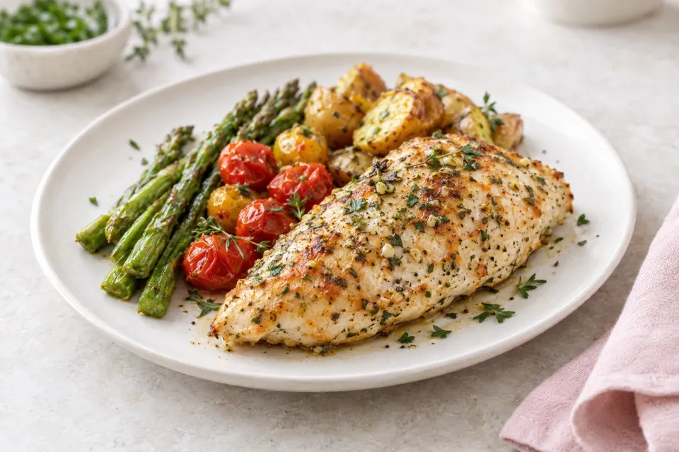 Garlic Herb Baked Chicken Breast