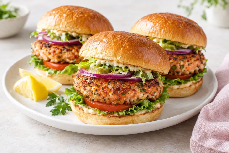 Cajun Salmon Burgers