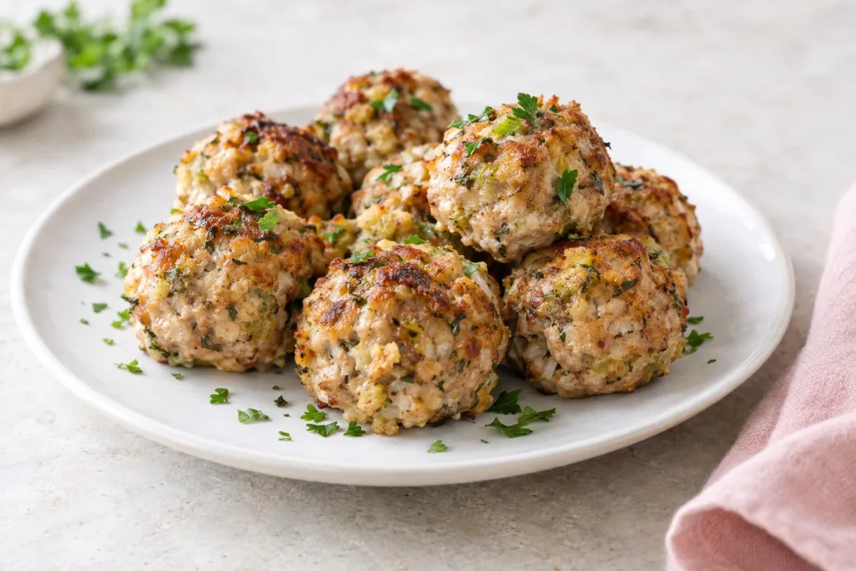 Turkey and Stuffing Meatballs