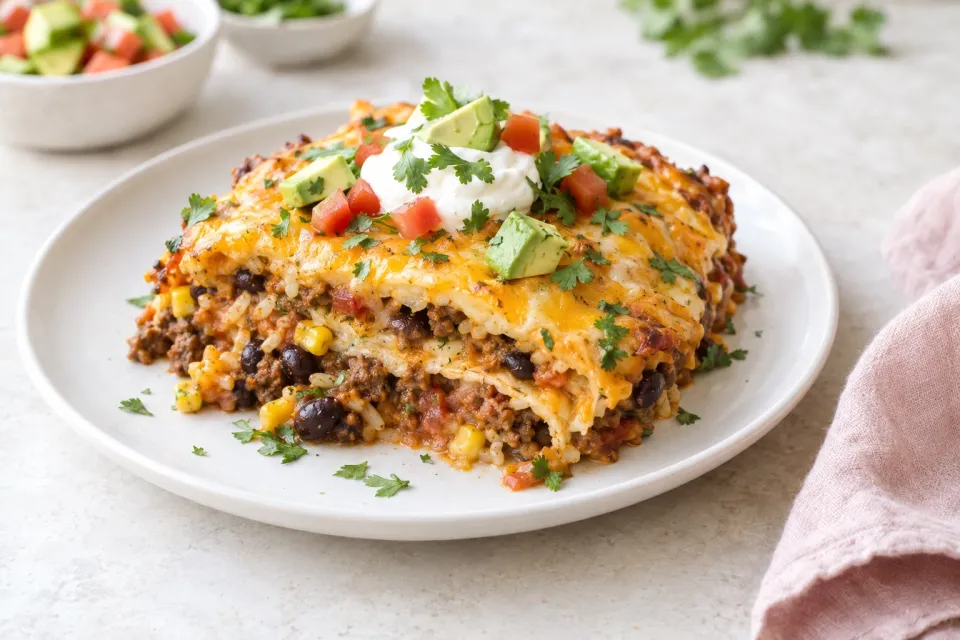 Beef Burrito Casserole