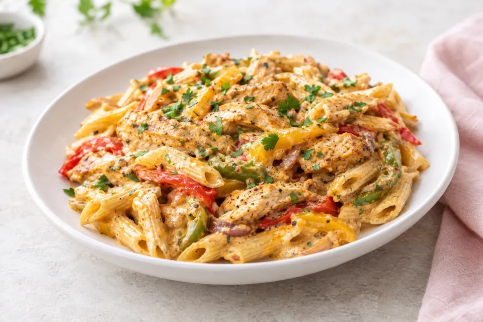 Creamy Chicken Fajita Pasta