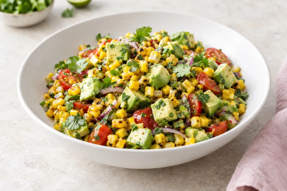 Warm Corn and Avocado Salad