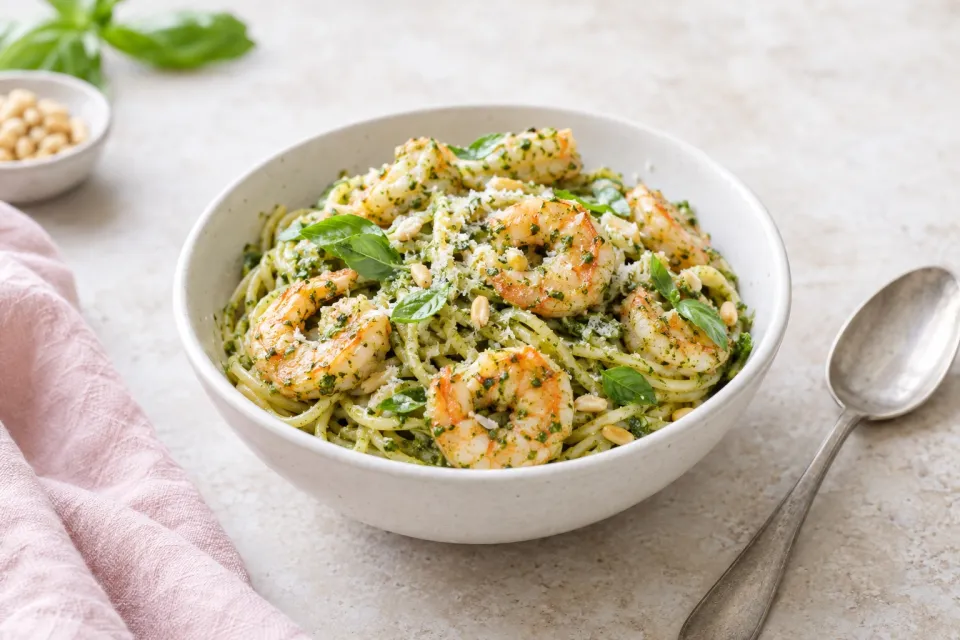 Pesto Shrimp Pasta