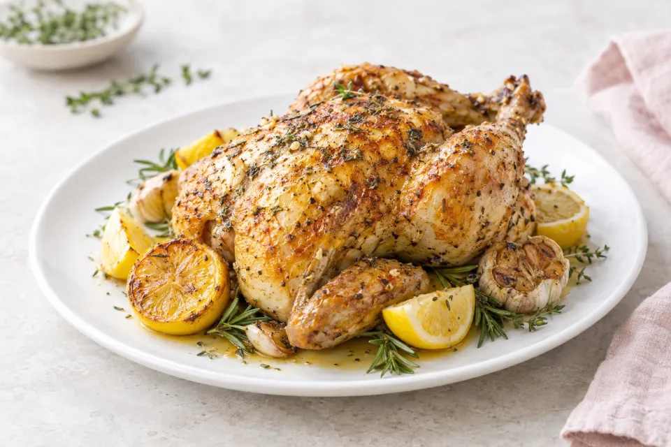 Lemon Garlic Roasted Chicken