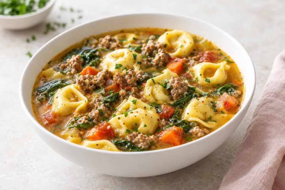 Sausage and Tortelloni Soup