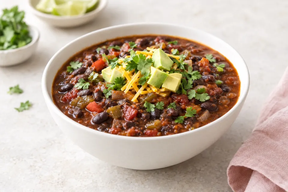 Weeknight Black Bean Chili