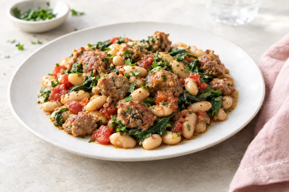 Italian Sausage and White Bean Skillet