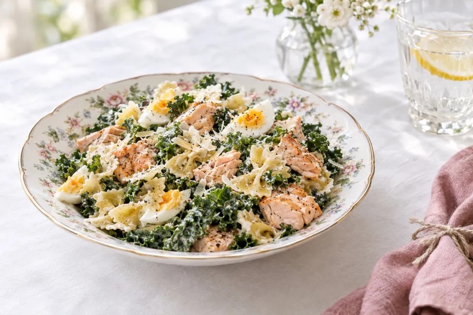 Kale & Salmon Caesar Salad